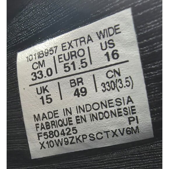 Asics Size 16 Extra Wide 4E Mens Gel Nimbus 27 Black Lake Gray Lace Sneakers NEW - Picture 8 of 16